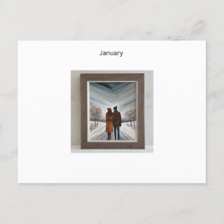 Cartão Postal De Festividades Concurso noturno para janeiro