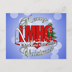 Cartão Postal De Festividades Conselheiro de Saúde Mental Licenciado pelo LMHC C