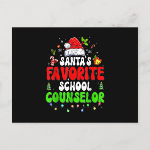 Cartão Postal De Festividades Conselheiro Escolar Favorito do Papai Noel Família