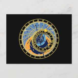 Cartão Postal De Festividades Constelação Astronômica de Estrelas de Relógio