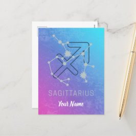 Cartão Postal De Festividades Constelação das Estrelas do Horoscópio Zodiac