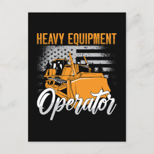 Cartão Postal De Festividades Construção de Operador de Equipamento Pesado Bulld