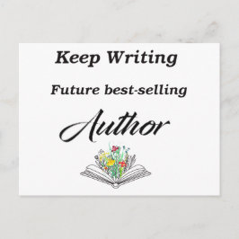 Cartão Postal De Festividades Continuar Escrevendo A Melhor Motivação Do Autor D