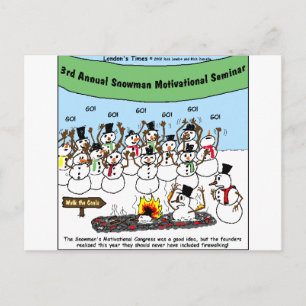 Cartão Postal De Festividades Convenção de Boneco de Neve Presentes e Camisetas 