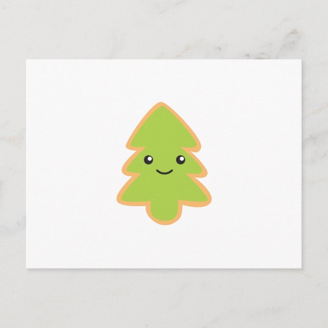 Cartão Postal De Festividades Cookie da árvore de Natal (Frente)