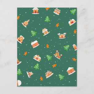 Cartão Postal De Festividades Cookies da Casa do Pão-de-Açúcar Snowy Winter