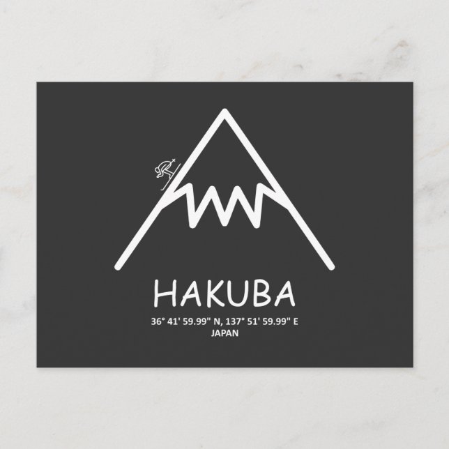 Cartão Postal De Festividades Coordena Hakuba Japão (Frente)