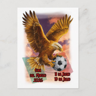 Cartão Postal De Festividades Copa do Mundo 2026 em um