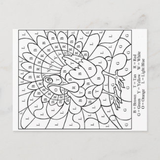 Cartão Postal De Festividades Cor de Ação de Graças por carta