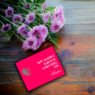 Cartão Postal De Festividades Coração de cor moderna rosa eu te amo cartão posta