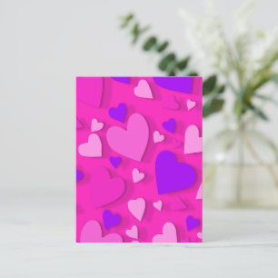 Cartão Postal De Festividades Coração de papel decorativo 8