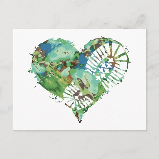 Cartão Postal De Festividades coração do estômago de inicialização (Frente)