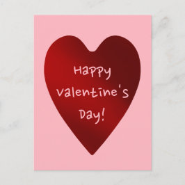 Cartão Postal De Festividades Coração vermelho do dia dos namorados