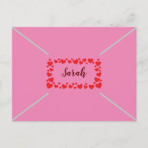 Corações Cor-de-Rosa Customizáveis Dia dos Namorad