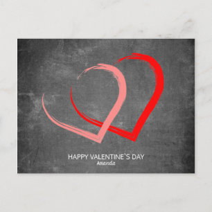 Cartão Postal De Festividades Corações de Lousa Personalizados Dia dos Namorados