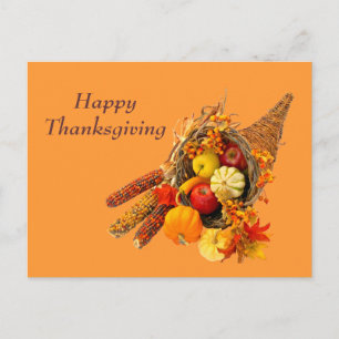 Cartão Postal De Festividades Cornucopia