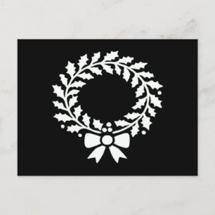 Cartão Postal De Festividades Coroa de Natal Festiva Clássica