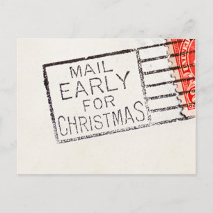 Cartão Postal De Festividades Correio do vintage cedo para o selo cancelado