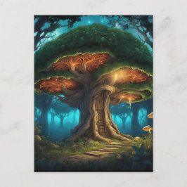 Cartão Postal De Festividades Corte a laser em 2D, em 3d, paisagem de uma fantas