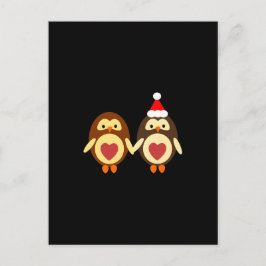 Cartão Postal De Festividades Coruja ama o Natal