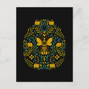 Cartão Postal De Festividades Cottagecore Boho Flores Escandinavas