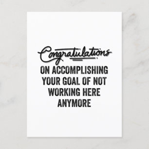 Cartão Postal De Festividades Coworker Goodbye Gift   Abandonando O Colega De Tr
