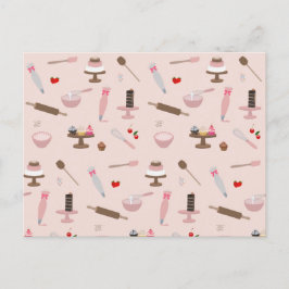 Cartão Postal De Festividades Cozinhar de panificação de Utensílios para panific