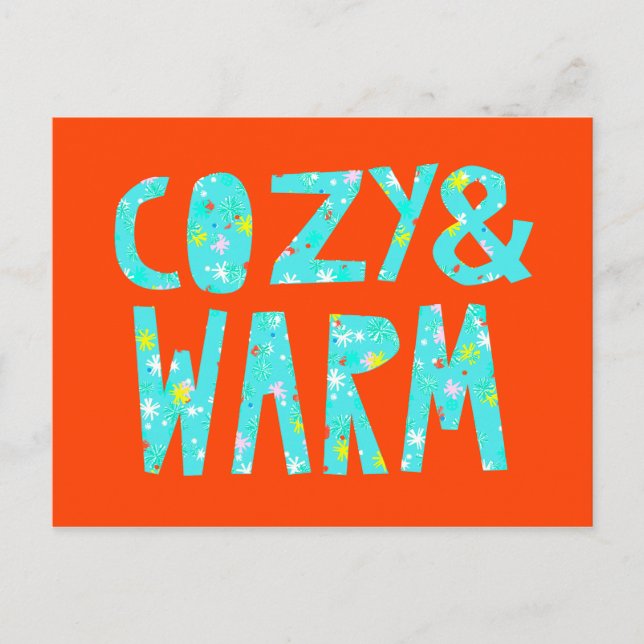 Cartão Postal De Festividades Cozy e Quente (Frente)
