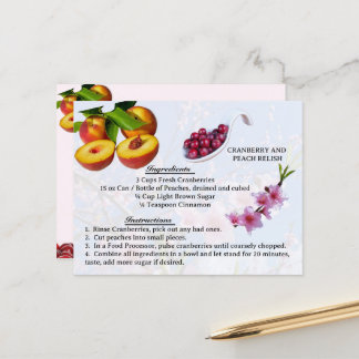 Cartão Postal De Festividades Cranberry e Peach Relish - Cartão-postal de recebi