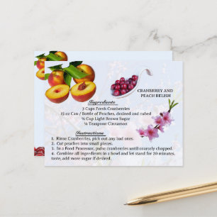 Cartão Postal De Festividades Cranberry e Peach Relish - Cartão-postal de recebi