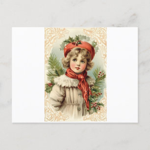 Cartão Postal De Festividades Criança Encantadora