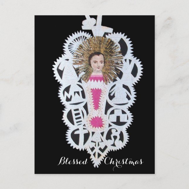 Cartão Postal De Festividades Criança Jesus,Antiguamente Escultura de Papel de N (Frente)