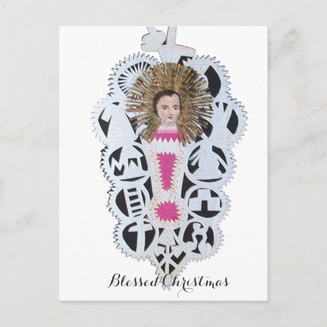 Cartão Postal De Festividades Criança Jesus,Antiguamente Escultura de Papel de N (Frente)