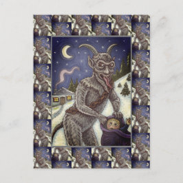 CARTÃO POSTAL DE FESTIVIDADES CRIANÇAS KRAMPUS E NAUGHTY, HISTÓRIA ESCURA DE NAT