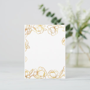 Cartão Postal De Festividades Crie o seu próprio branco elegante