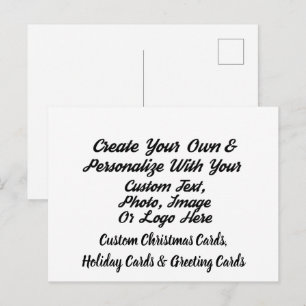 Cartão Postal De Festividades Crie Seu Próprio Cartão de Natal Personalizado