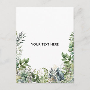 Cartão Postal De Festividades Crie Seu Próprio Design Botânico