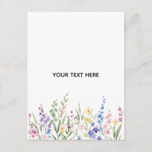 Cartão Postal De Festividades Crie Seu Próprio Floral 