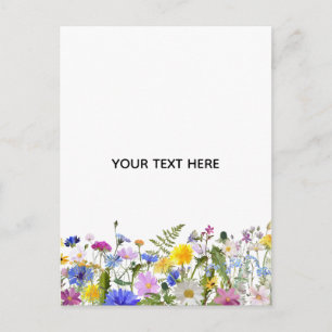 Cartão Postal De Festividades Crie Seu Próprio Floral Colorido