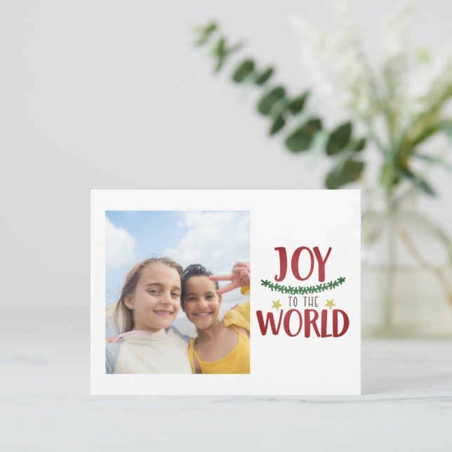 Cartão Postal De Festividades CRIE seu próprio Natal personalizado (Em pé/Frente)