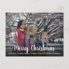 Cartão Postal De Festividades Crie sua própria foto da família Feliz Natal