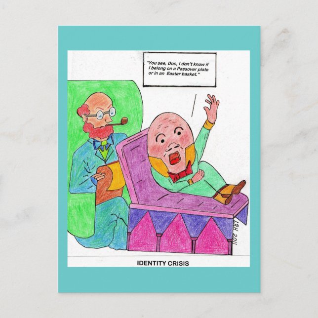 Cartão Postal De Festividades Crise de identidade de páscoa/Passover (Frente)