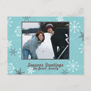Cartão Postal De Festividades Crispy Snowflakes