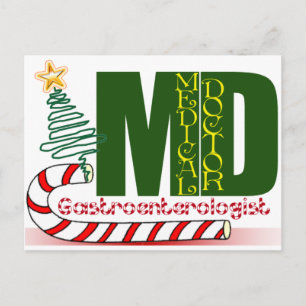 CARTÃO POSTAL DE FESTIVIDADES CRISTMAS GASTROENTEROLOGISTA
