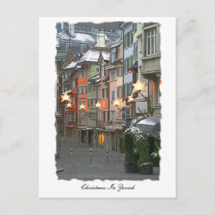 Cartão Postal De Festividades Cristmas Na Cidade Antiga