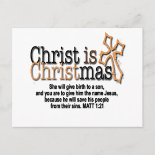 CARTÃO POSTAL DE FESTIVIDADES CRISTO É NATAL