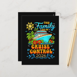 Cartão Postal De Festividades Cruzeiro em Família Sem Controle Férias 2026