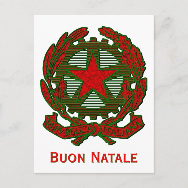 Cartão Postal De Festividades Cumprimento italiano do Natal (Frente)