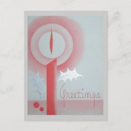 Cartão Postal De Festividades Cumprimentos do vintage do Natal