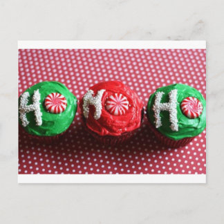 Cartão Postal De Festividades Cupcakes para o papai noel